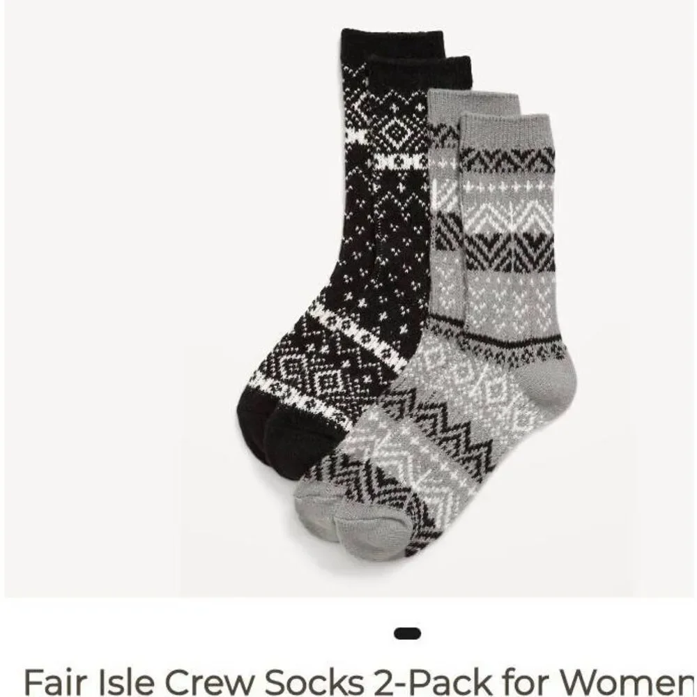 One pair old navy fair isle Sweater crew Socks. Amazing material 💯😀
